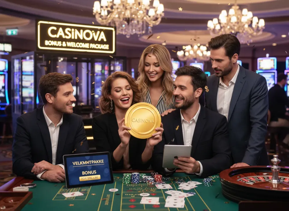 Casinova casino bonus og velkomstpakke for spillere