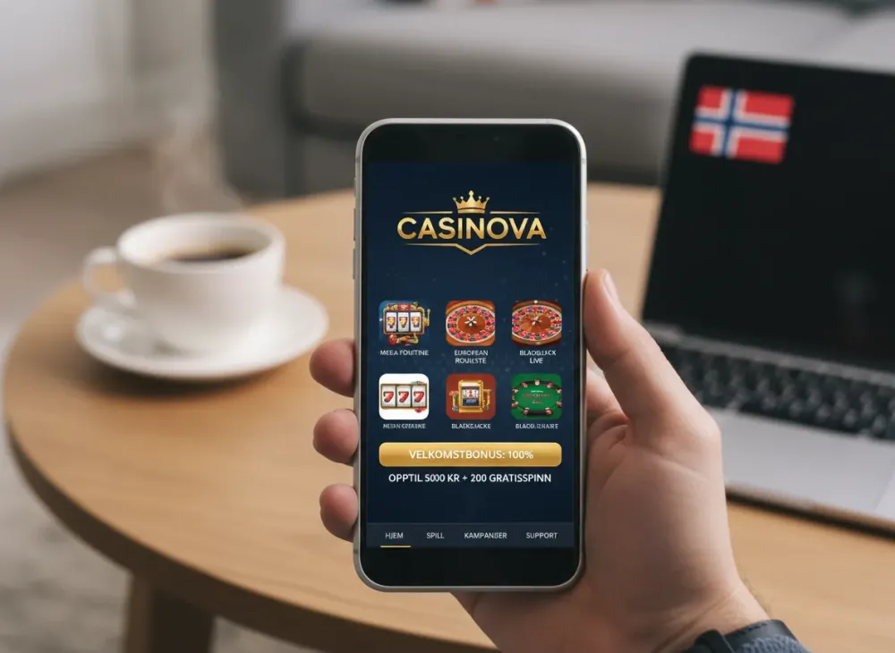 Casinova anmeldelse og guide for norske spillere